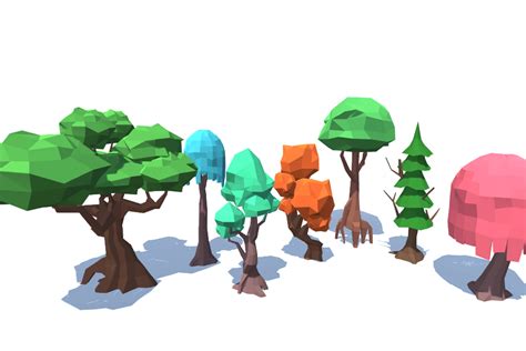 Low Poly Tree Pack 2 3d 나무 Unity Asset Store