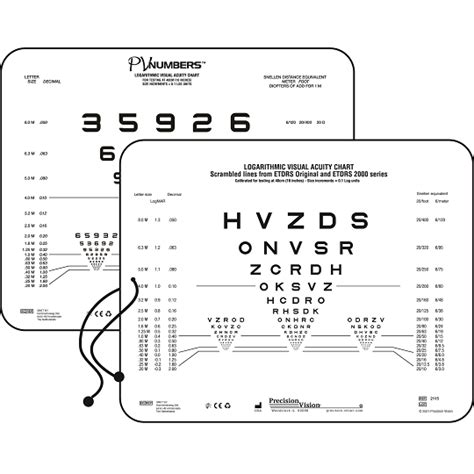 Sloan And Pv Numbers Near Vision Chart Jutron Vision