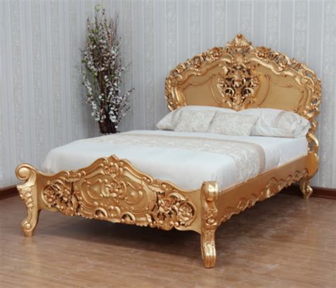 French Rococo Bed Gold Leaf