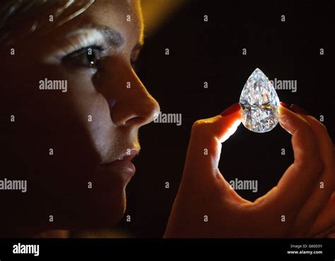 A Christies Employee Name Withheld Holds A 10173 Carat Pear Shaped
