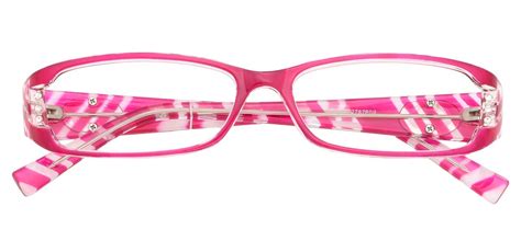 kiki rectangle reading glasses hot pink crystal women s eyeglasses payne glasses