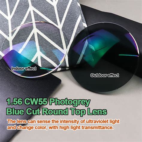 1 56 Cw55 Uc Hc Hmc Shmc Blue Cut Bifocal Lens Flat Top Photochromic Optical Ophthalmic Lens