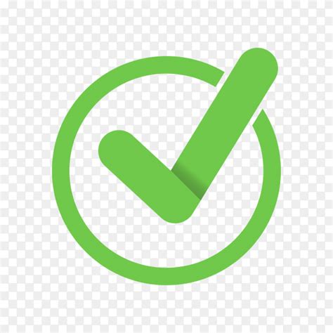 Right Correct Check In Green Icon Sign On Transparent Background Png