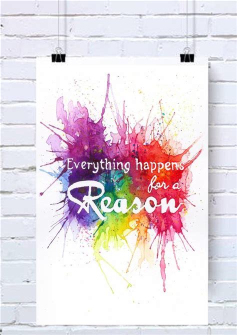 We just have to pick ourselves up, and look on the bright side of life. Everything Happens for a Reason Wall Art | Wall art quotes ...