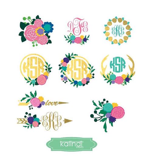 Floral alphabet svg svg files for cricut silhouette. flower monogram svg, flower svg, monogram svg, svg, flower ...