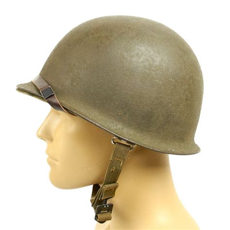 Original Wwii 1943 Us M1 Schlueter Front Seam Helmet With Capac