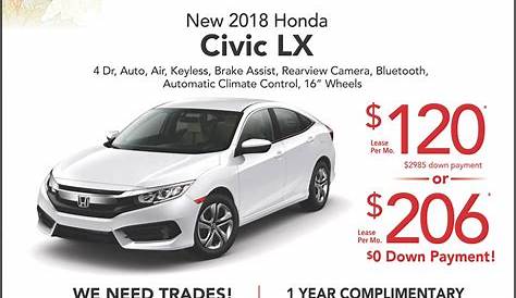 2018 Honda Civic Lease Special | Advantage Honda
