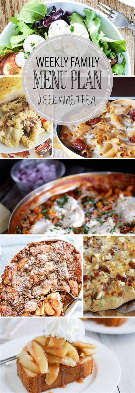 Weekly Family Menu Plan - featuring 5 weeknight dinner ...