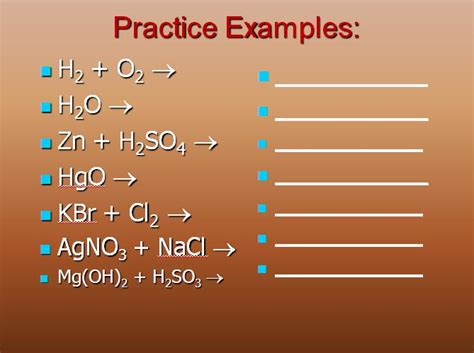 Types Of Chemical Reactions Chemistry Lesson