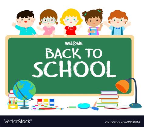 Welcome Back To School Blackboard Royalty Free Vector Image