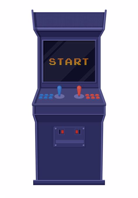 Retro Blue Arcade Game Machine 1234037 Vector Art At Vecteezy