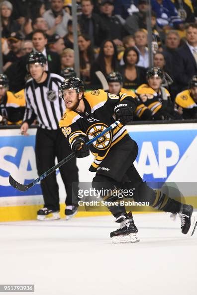 David Pastrnak Of The Boston Bruins Against The Toronto Maple Leafs