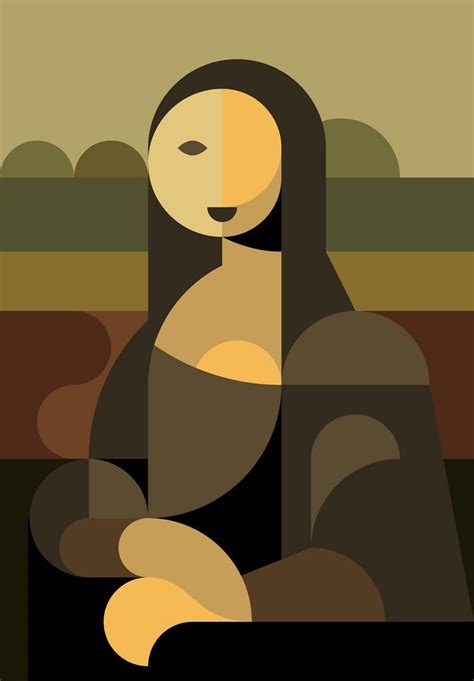 Mona Lisa Geometric Art Pop Art Modern Art