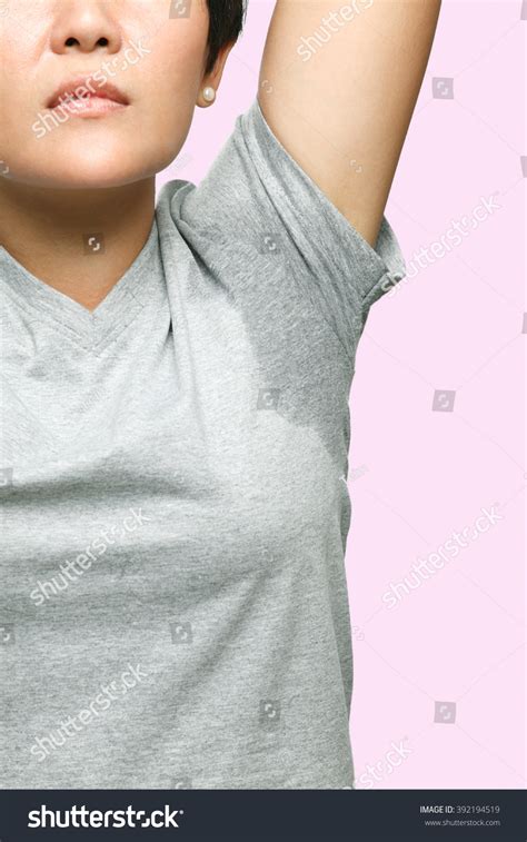Woman Sweating Very Badly Under Armpit Stock Photo 392194519 Shutterstock
