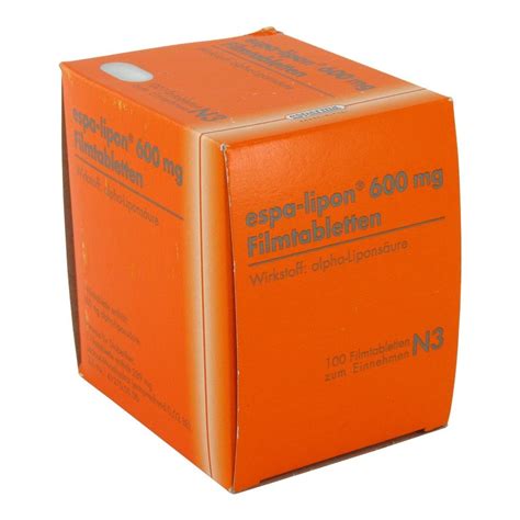 Buy online with fast free shipping. ESPA LIPON 600 Filmtabletten 100 Stück N3 online bestellen ...