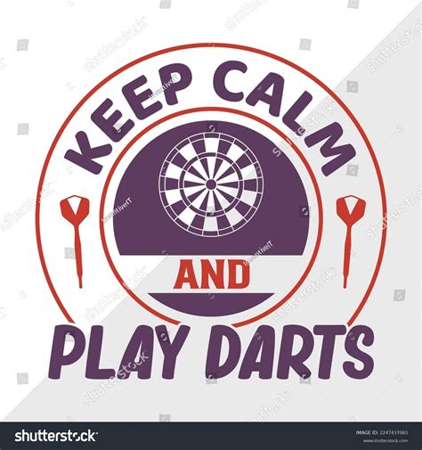 Keep Calm Play Darts Svg Printable Stock Vector Royalty Free