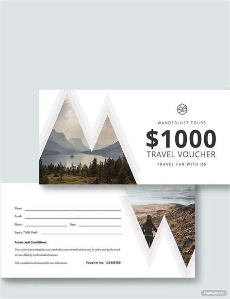 Free Travel Voucher Template Word Printable Templates