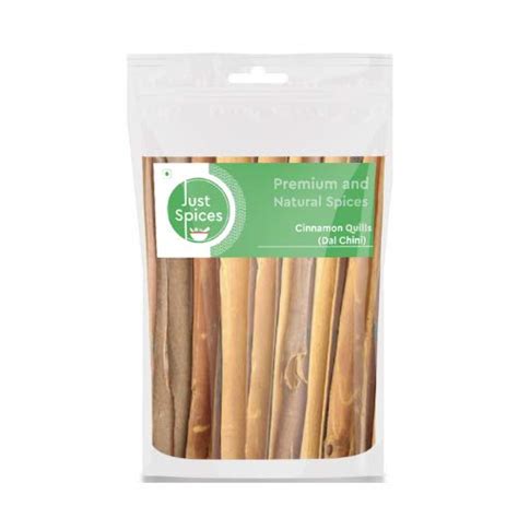 Just Spices Cassia Cinnamon Quills Sticks Dalchini Kalmi Taj 200 Grams 100 Pure And Natural