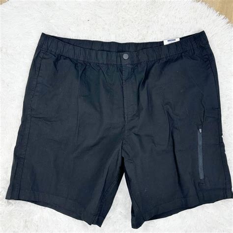 George Shorts New George Black Ripstop Shorts With Elastic Waist
