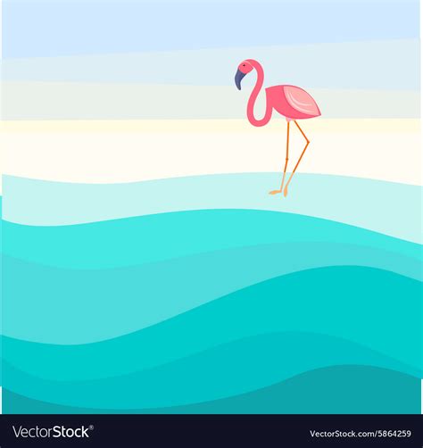 Flamingo Background Royalty Free Vector Image Vectorstock