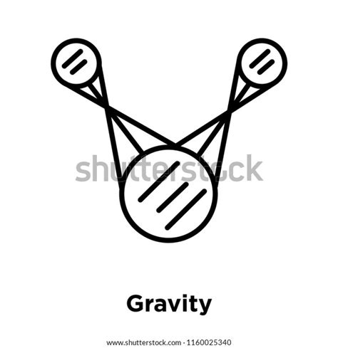 Gravity Icon Vector Isolated On White Stock Vector Royalty Free