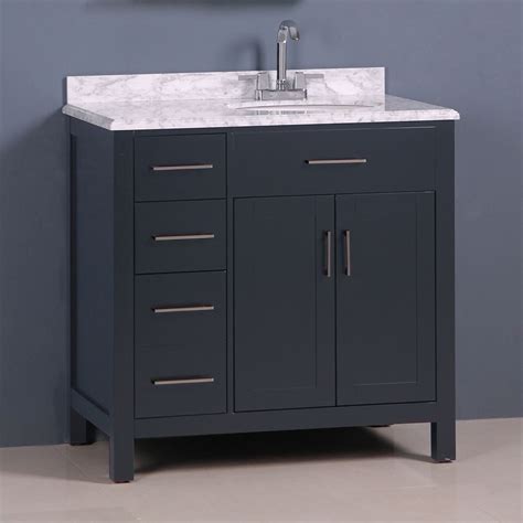Our buying guide will help you discover our large selection of bathroom vanities, cabinets, and sinks in every style, shape, and colour to complete your modern bathroom makeover. Shop Golden Elite CAC36LG 36-in Carrera Vanity at Lowe's ...