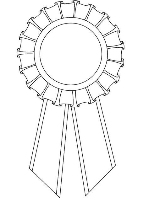 Simple Award Ribbon Coloring Page Free Printable Coloring Pages For Kids