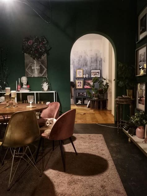 Moody Vibey Dining Room In 2021 Green Dining Room Walls Dark Green