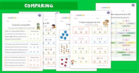 Comparing Numbers Worksheets for Grade 1 | Greater Than Less Than