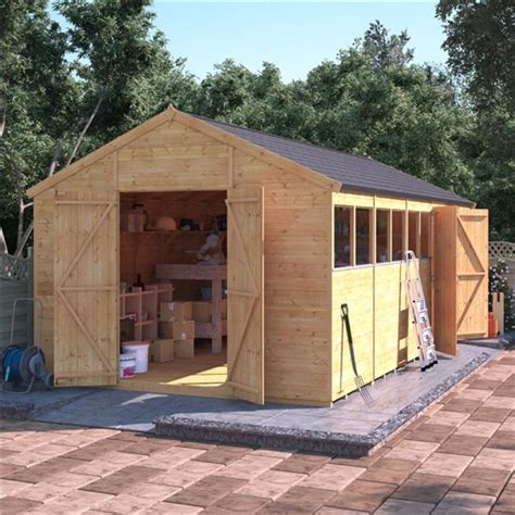 20x10 Tandg Apex Shed Billyoh Expert Workshop With Dual Entrance