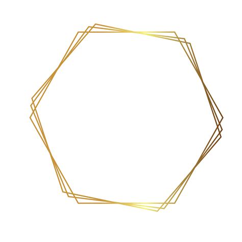 Gold Polygonal Geometric Frame 18872492 Png