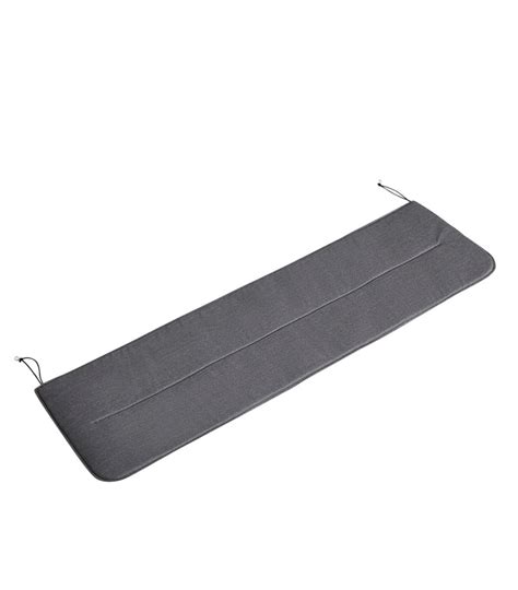 A beautiful ergonomically shaped seating surface on this teak outdoor bench allows the ultimate in comfort and style for your garden, porch or patio. RAY outdoor bench seat pad, grey melange - Woud A/S