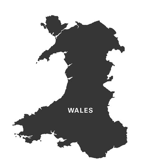 Wales Outline Map Royalty Free Editable Vector Map Maproom