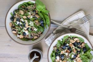 Blueberry Quinoa And Spinach Salad With Balsamic Vinaigrette Bourbon