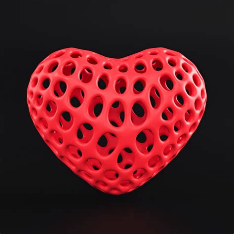 3D print model Heart Symbol Wireframe | CGTrader