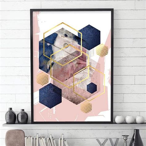 Maybe you would like to learn more about one of these? Poster digital download in blush pink navy blue and gold ...