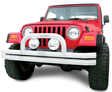 Olympic 4x4 Products Double Tube Front Hoop Bumper For 97 06 Jeep
