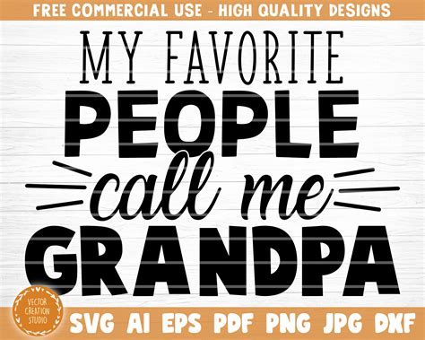 My Favorite People Call Me Grandpa Svg Cut File Grandpa Etsy