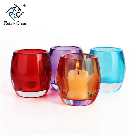 Wholesale Colored Glass Candle Holder Set Pretty Candle Holder For Birthday Party China Candle