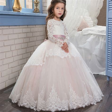 Girls Dress Children Kids Formal Wear Princess Dress Baby Wedding Dress