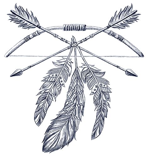 Arrow Feather Drawing At Getdrawings Free Download