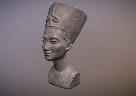 Photorealistic Crowned Head Of Queen Nefertiti 3d Model Cgtrader