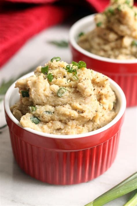 Vegan Roasted Garlic Mashed Cauliflower Recipe Vegan Roast Food