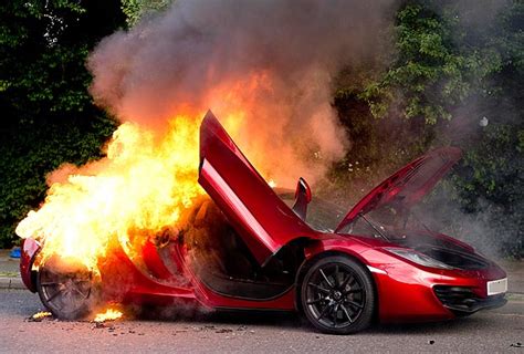 Seeing This Mclaren Mp4 12c Rental Car In Flames Will Make You Cry