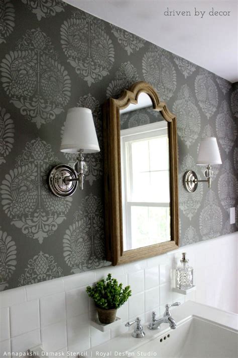 Wall Stencils And Removable Wallpaper Take On The One Room Challenge