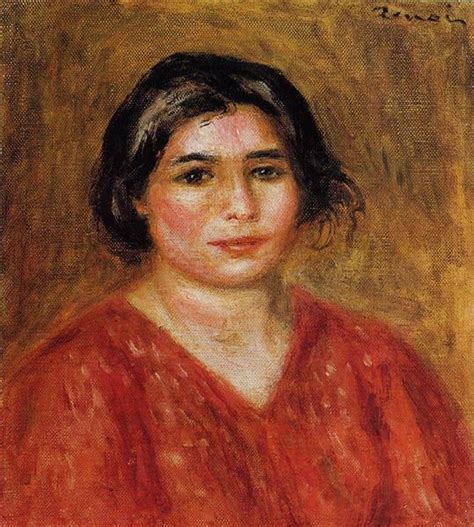 Gabrielle In A Red Blouse 1913 Pierre Auguste Renoir