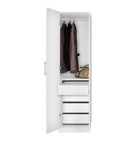 We've designed our single wardrobe with drawers as well as hanging space inside. Alta Super Space Saver - Narrow Wardrobe, Left Door, 4 ...