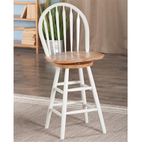 White and natural wood kitchen chairs. Amazon.com: Winsome Wood 53624 Wagner Stool, 24", White ...