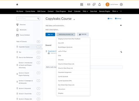 D2L / Brightspace Instructor - LTI Version 1.1 – Copyleaks