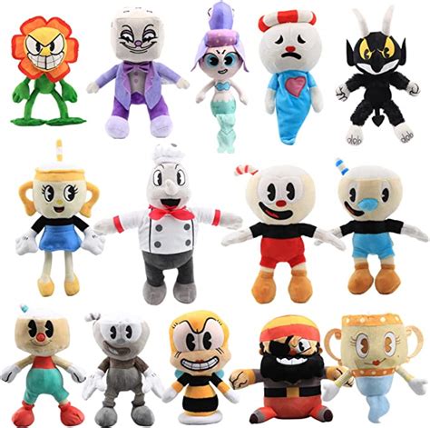 Uiuoutoy Pcs New Cuphead Plush Toy Mugman The Chef Saltbaker Devil Legendary Ms Chalice King